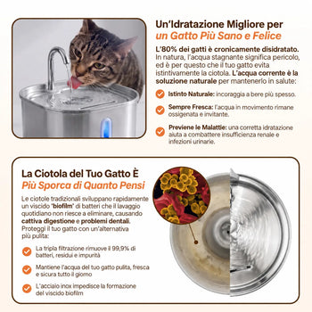 Fontanella VitaGatti In Acciaio Inox Di Grado Medicale